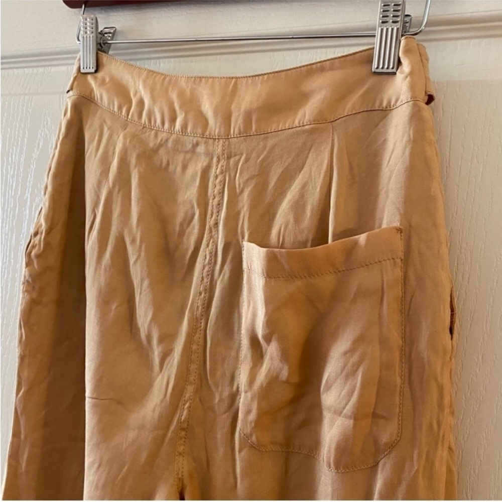L'ACADEMIE The Danette Bronze Button Fly Belted High Rise Trousers - Picture 8 of 13